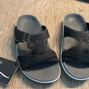 Spence Kholo Women’s Black Slide Sandals with Adjustable Strap